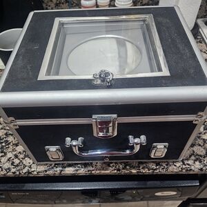 Black and Silver Storage Box with Lock
